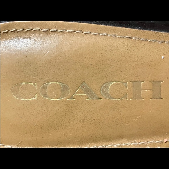 COACH Ferry Khaki Signature Canvas Open Toe Cork Platform Wedge Sandals - Picture 4 of 9